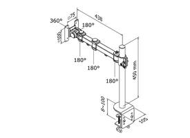 Monitorarm Neomounts D960 10-30" met klem zwart