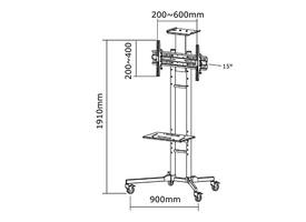 Monitormeubel Neomounts M1700E 32-55" zwart