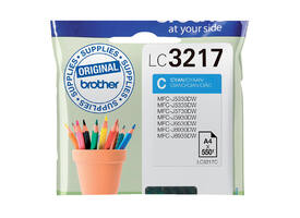 Inktcartridge Brother LC-3217C blauw