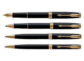 Balpen Parker Sonnet matte black lacquer GT medium