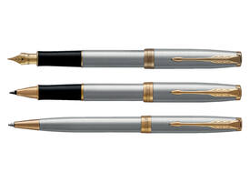 Balpen Parker Sonnet stainless steel GT medium