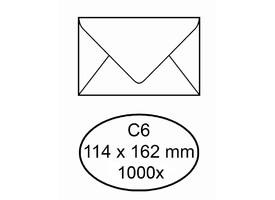 Envelop IEZZY bank C6 114x162mm gegomd wit 1000 stuks