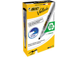 Whiteboardmarker Bic Velleda 1701 rond large assorti doos à 4 stuks