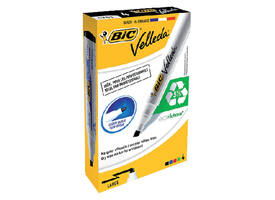 Whiteboardmarker Bic Velleda 1751 schuin large assorti set à 4 stuks