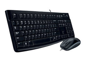 Toetsenbord- en muisset Logitech MK120 bedraad QWERTY zwart