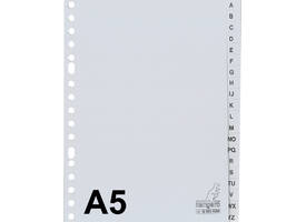 Tabbladen Kangaro A5 17-gaats G520AZM alfabet grijs PP