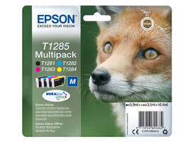 Inktcartridge Epson T1285 zwart + 3 kleuren