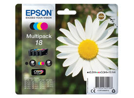 Inktcartridge Epson 18 T1806 zwart + 3 kleuren