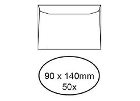 Envelop Quantore voor visitekaartjes 90x140mm 95gr wit 50 stuks