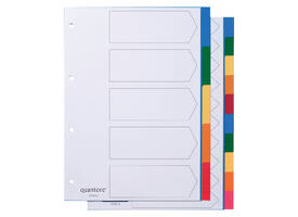 Tabbladen Quantore 4-gaats 5-delig assorti tabs PP