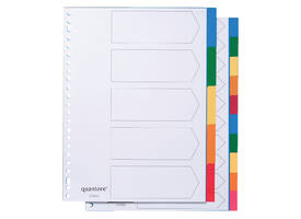 Tabbladen Quantore 23-gaats 5-delig assorti tabs PP