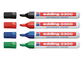 Viltstift edding 3300 schuin 1-5mm rood