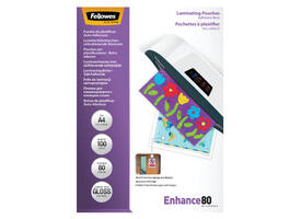 Lamineerhoes Fellowes A4 zelfklevend 2x80micron 100 stuks
