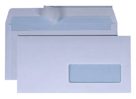 Envelop Quantore 114x229mm venster 4x11cm rechts zelfkevend 50 stuks