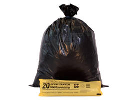 Vuilniszak Komo 60 liter zwart rol à 20 stuks