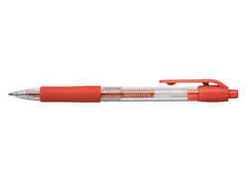 Gelschrijver Quantore grip drukknop 0.7mm rood