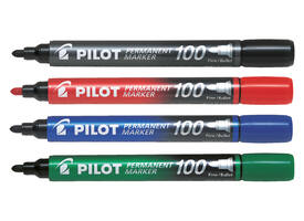 Viltstift PILOT 100 rond fijn zwart