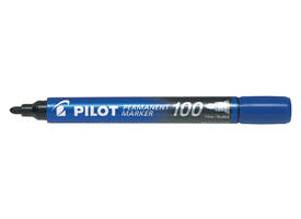 Viltstift PILOT 100 rond fijn blauw doos à 15+5 gratis