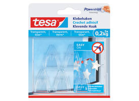 Klevende haak tesa® 0,2kg transparant 5 stuks