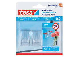 Klevende haak tesa® 1kg transparant 2 stuks
