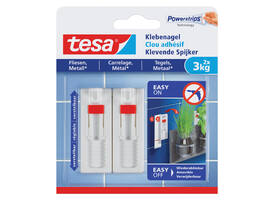 Klevende Spijker tesa® tegels & metaal 3kg verstelbaar wit 2 stuks