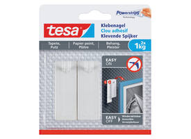 Klevende spijker tesa® behang en pleisterwerk 1kg wit 2 stuks