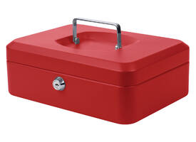 Geldkist Pavo 250x180x90mm rood