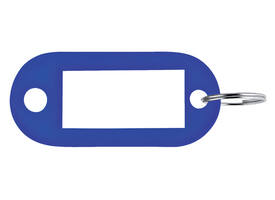 Sleutellabel Pavo kunststof blauw 100 stuks