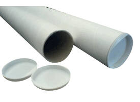 Verzendkoker CleverPack A1 650x50x1.5 met doppen wit pak à 5 stuks
