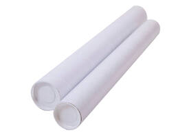 Verzendkoker CleverPack A2 450x50x1.5 met doppen wit pak à 20 stuks