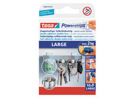 Kleefstrips tesa Powerstrips® LARGE dubbelzijdig 2kg 10 stuks