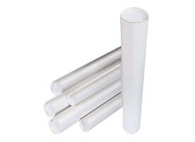 Verzendkoker CleverPack A2 450x50x1.5 met doppen wit pak à 20 stuks