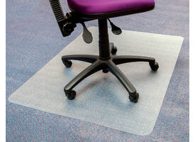 Stoelmat Floortex PVC 120x90cm voor zachte vloeren