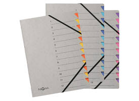 Sorteermap Pagna Easy A4 7 tabs lichtblauw / donkerblauw