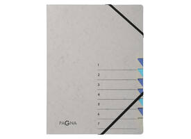 Sorteermap Pagna Easy A4 7 tabs lichtblauw / donkerblauw