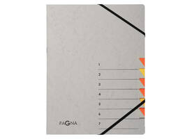 Sorteermap Pagna Easy A4 7 tabs geel/oranje
