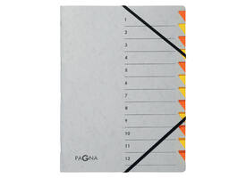 Sorteermap Pagna Easy A4 12 tabs oranje/geel