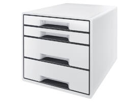 Ladenblok Leitz Wow CUBE A4 maxi 4 laden wit/zwart