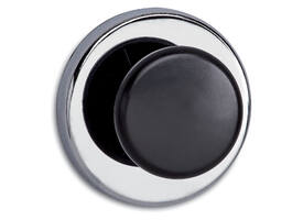 Magneet met knop MAUL Ø65mm trekkracht 12kg chroom/zwart