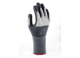 Handschoen Showa 381 grip nitril S grijs