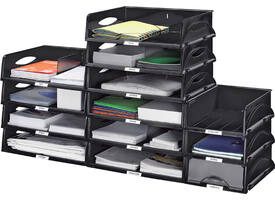 Brievenbak Leitz Sorty standaard  A4 maxi dwars zwart