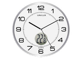 Wandklok Unilux Tempus Ø 30.5cm lichtgrijs/wit