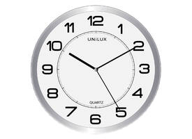 Wandklok Unilux Magnet Ø 30.5cm lichtgrijs/wit