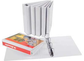 Presentatieringband Esselte Essentials panorama A4 4-rings O-mechaniek 16mm wit