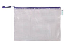 Opbergtas Tarifold met rits 330x240mm PVC blauw