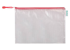 Opbergtas Tarifold met rits 330x240mm PVC rood