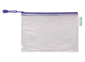 Opbergtas Tarifold met rits 235x165mm PVC blauw