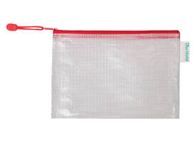 Opbergtas Tarifold met rits 235x165mm PVC rood