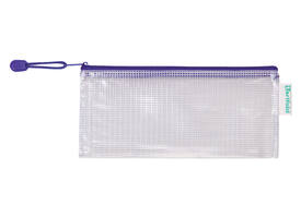 Opbergtas Tarifold met rits 250x115mm PVC blauw