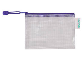 Opbergtas Tarifold met rits 175x125mm PVC blauw